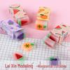 Creative Cartoon Dinosaur Fruit Scented Erasers - Low-Dust, Cute Sandwich Design for Students