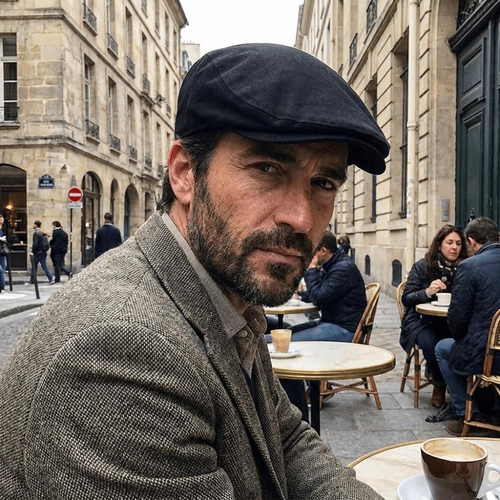 Breathable Men's Beret Hat Retro Forward Cap Literary Newsboy Cap Outdoor
