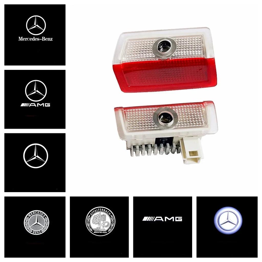Hot Car Sticker LED Car Door Lights Logo HD Laser Decor Project Ghost Lamp For Mercedes Benz W176 W205 W166 W246 W212 A B C M ML