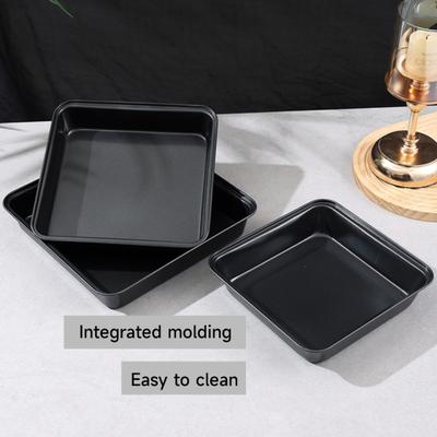Yousheng Kohlenstoffstahl Quadratische Kuchenform Antihaft-Backform für DIY-Kuchen Brownies Braten Hitzebeständig Leicht zu lösen Spülmaschinenfest Küchenwerkzeuge
