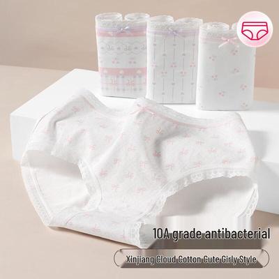 Fenteng Women's 10A Antibacterial Cotton Underwear 4-Pack
