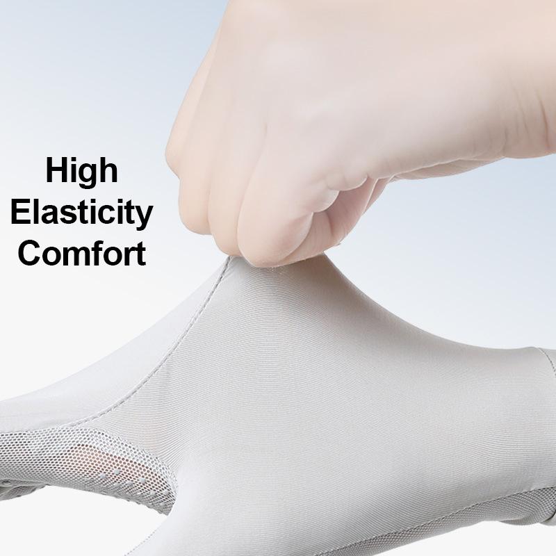 UV Protection Gloves Ice Silk Driving Summer Cycling Flip-Top Touchscreen Anti-Slip Breathable Mesh Long Stretchable Sun Gloves