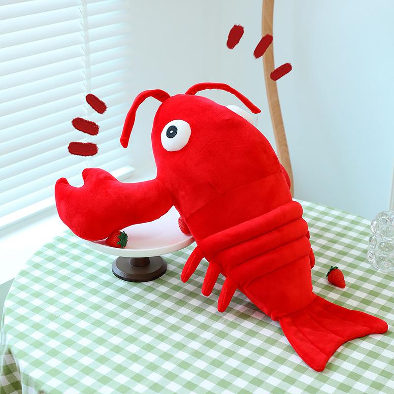 New Simulation Crayfish Doll Plush Toy Cute Prawn Doll Girl Throw Pillow Children's Rag Doll