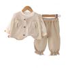 Kids Casual Long-Sleeve Set, Comfortable Daily Wear Outfits