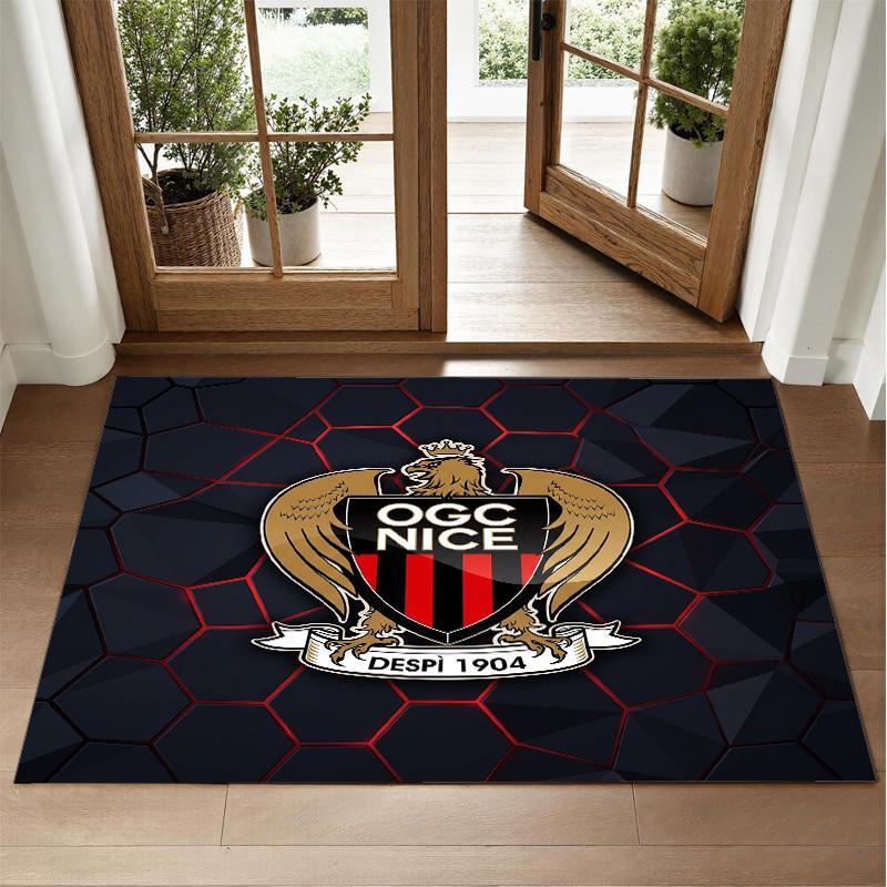 OGC Nice FC Design Crystal Velvet Rug Soft Decorative Mat for Bedroom Entrance