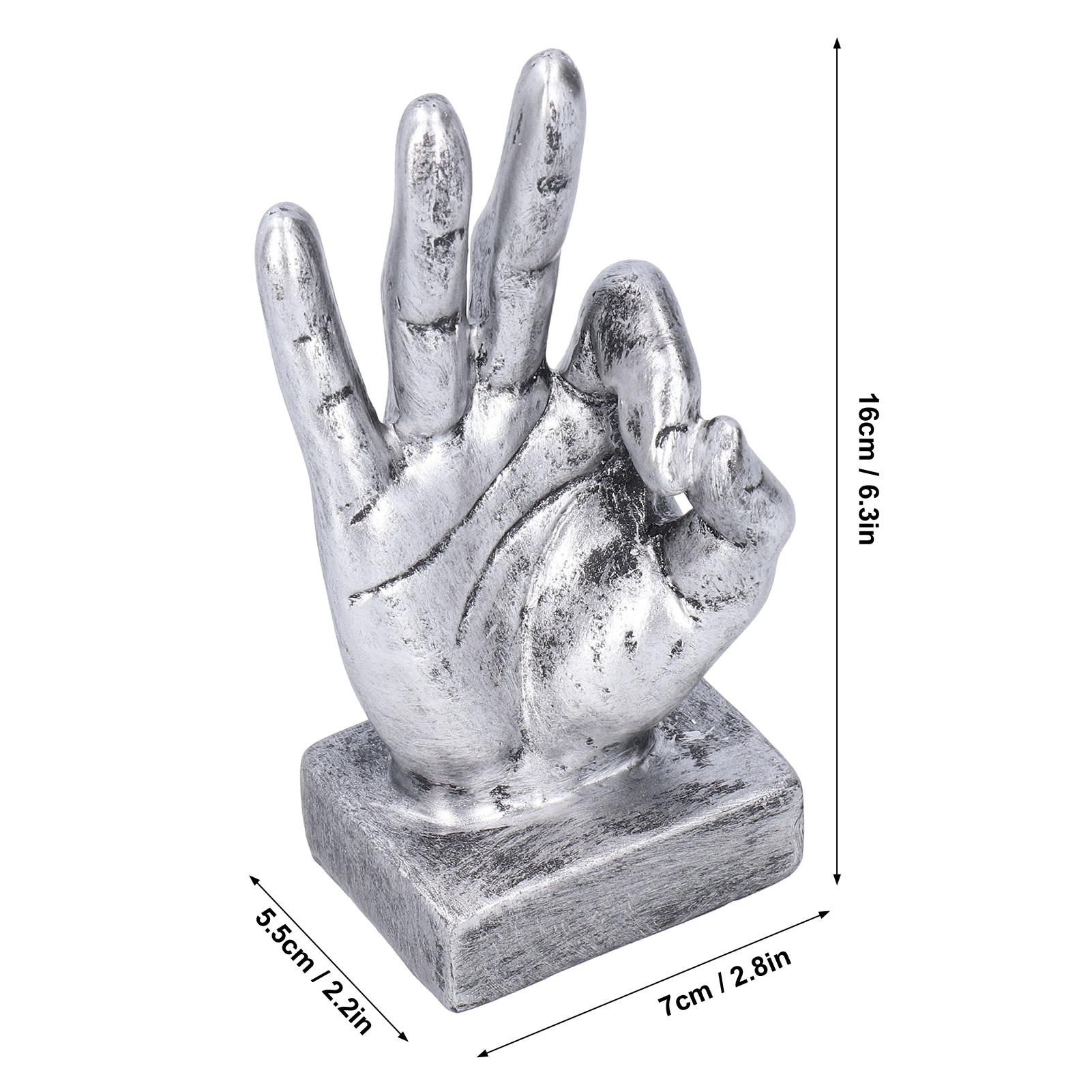 Смола Палец Статуя OK   Скульптура Настольные Украшения Дом Ретро Декор