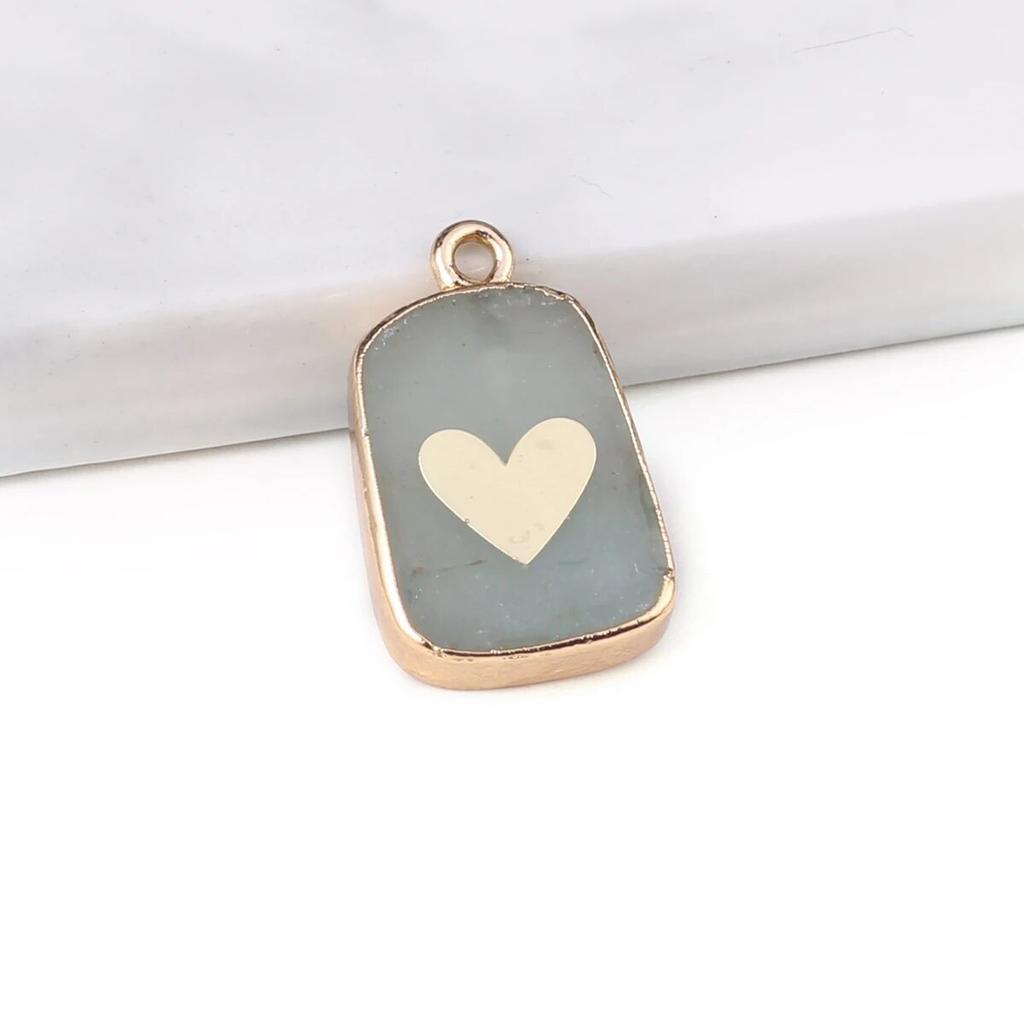 2Pcs Small Pendant Natrual Stone Rose Quartz/Malachite Cartoon Pendant For Jewelry Making DIY Earrings Bracelet Accessory