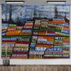 VIKAMA Artistic Style Tapestry  Colorful Pattern Decorative Tapestry  Wall Decorative Tapestry For Bedroom And Living Room