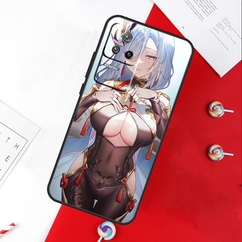 Genshin Anime Shenhe Case For Xiaomi 13 12 Lite 12X 11T 12T Pro Cover For POCO F5 X5 X3 Pro X4 F4 GT F3 C40 M5s