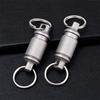 Unisex Titanium Alloy Rotating Keychain Quick Buckle