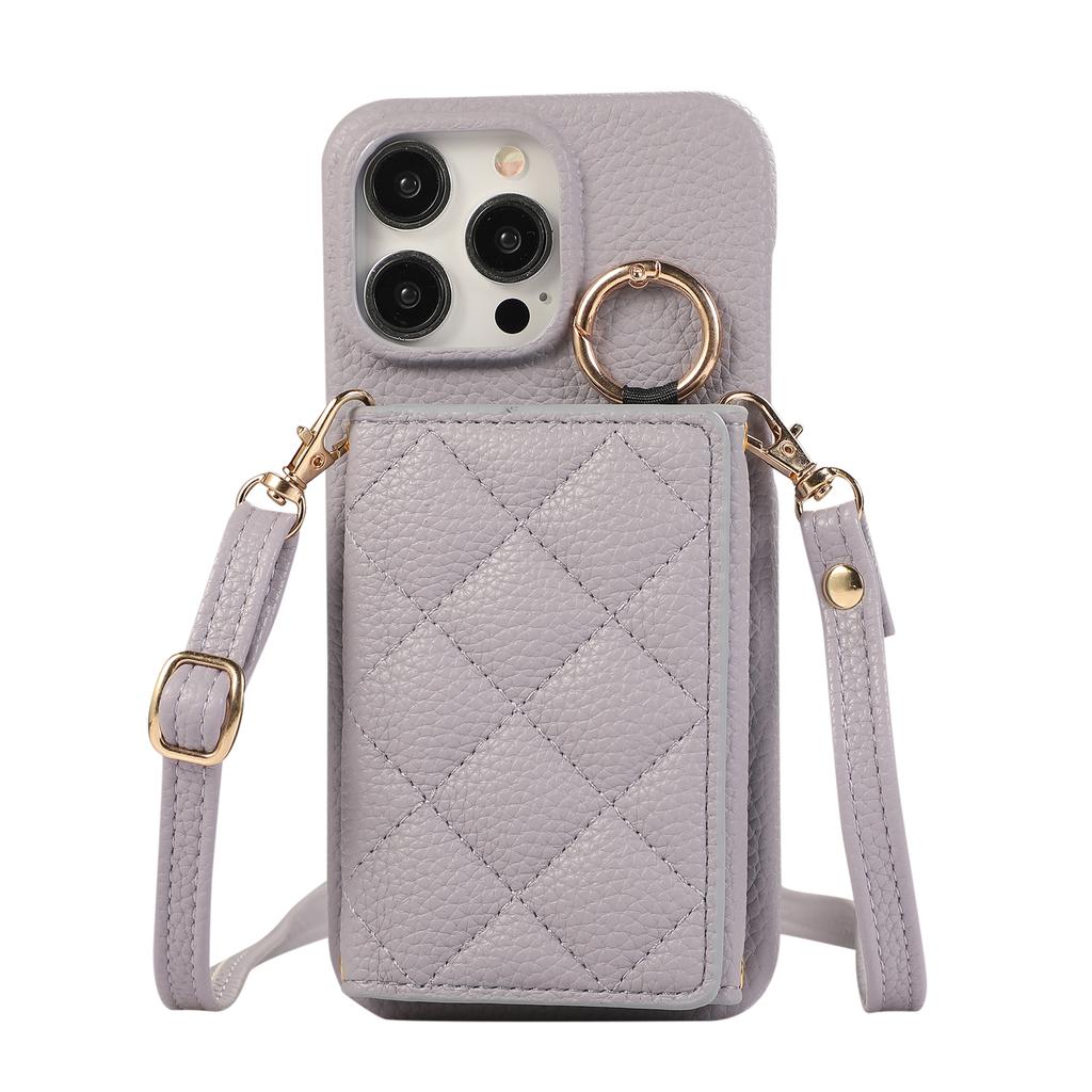 Crossbody Triple Fold Cards Solt Ring Holder Wallet Leather Case For iPhone 16 Pro Max 15 Plus 14 13 12 11 7 8 SE 2022 Bag Cover