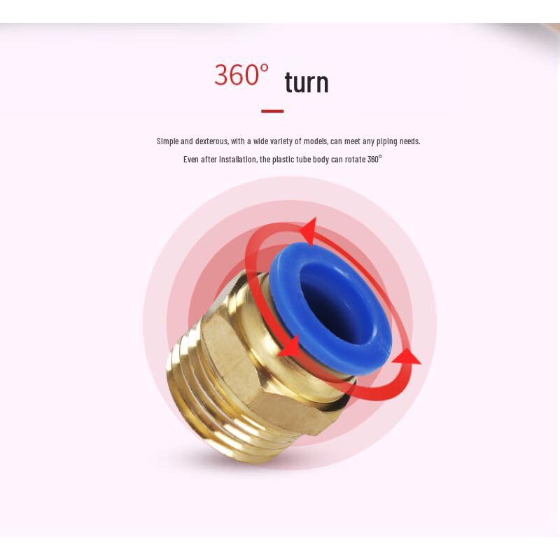 Lebeijing Threaded Straight Pneumatic Quick Connector