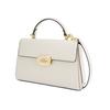Coach Eliza 27 Classic Presbyopic Oval Lock Flip Hardware Buckle Cow Leather Shoulder Crossbody Handbag Large Size Women's Chalk White