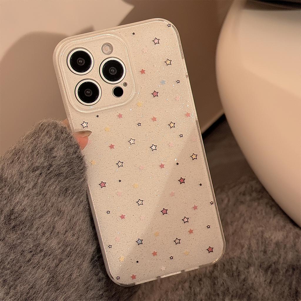 Doppelschichtiger Glitzer Geeignet für Apple 16 Handyhülle Vollbild Farbe Stern Iphone15promax Weiche Hülle 14 Nische 17
