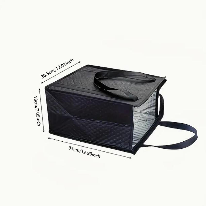 Portable Thermal Insulated Cooler Bag Leak-Proof Cold Storage Padded Carrier with Zipper for Picnic Travel