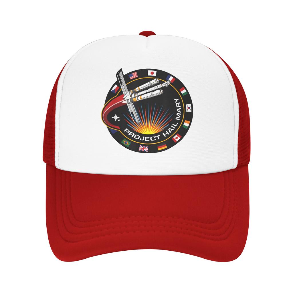 Project Hail Mary Missions-Aufnäher Trucker-Kappe Papa-Hut Sonnenkappen Sonnenkappen Atmungsaktive Snapback-Kappen Netz-Baseballkappen Sommer