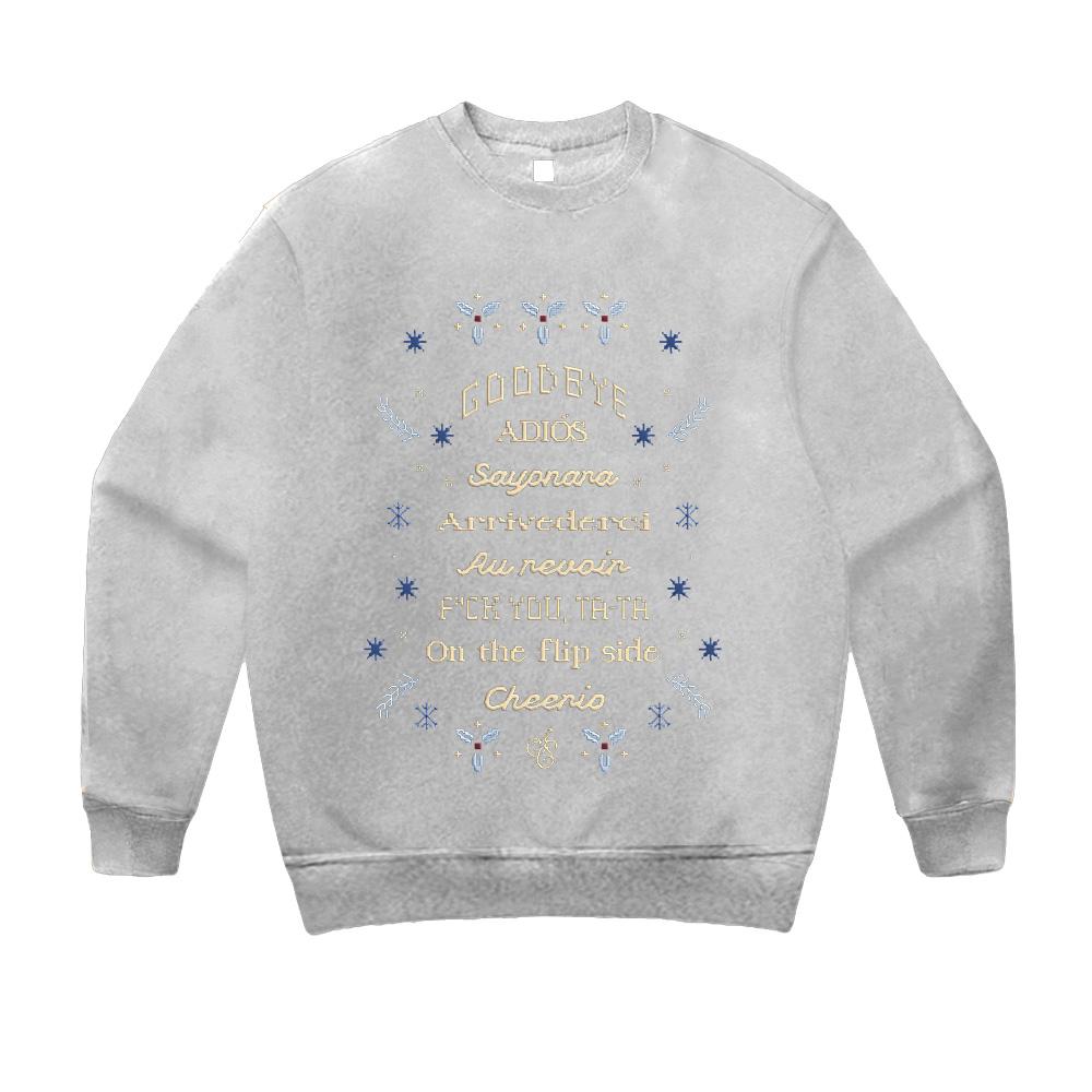 

Sabrina Carpenter Goodbye Crewneck Shirts for Men and Women Harajuku Fashion Long Sleeves Sweatshirts Graphic Prints Streetwear XXXL сірий
