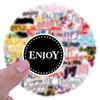 55 New Enjoy with Graffiti Stickers Decorative Suitcase Mobile Phone Cartoon Personality Stickers