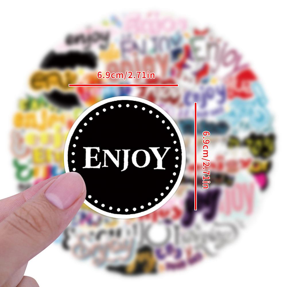 55 New Enjoy with Graffiti Stickers Decorative Suitcase Mobile Phone Cartoon Personality Stickers