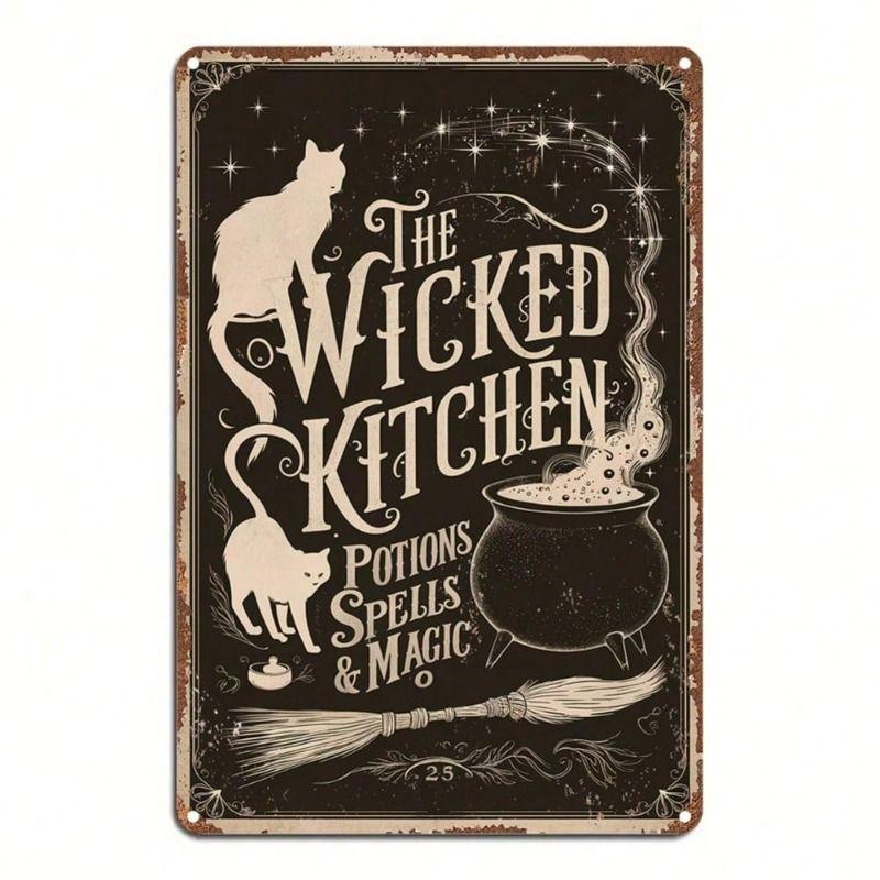 Retro Funny Theme Tin Paintings for Living Room Bedroom Kitchen Wall Decor