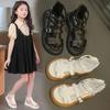 Children's Roman Shoes 2024 Summer Fashion Beach Shoes Boys&Girls Soft Sole Chic Princess Shoes Students Simple Sandals Non-Slip