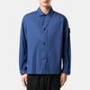 STONE ISLAND Badge Pointed Collar Button Long Sleeve Shirt Men Shirts Blue K1S151200013S0011-V0028