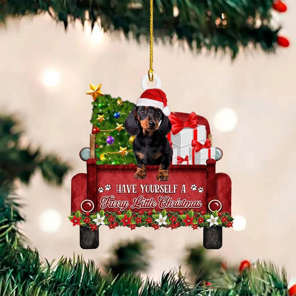Car Vibrant Dachshund Hanging Ornaments Perfect For Festive Holiday Decor