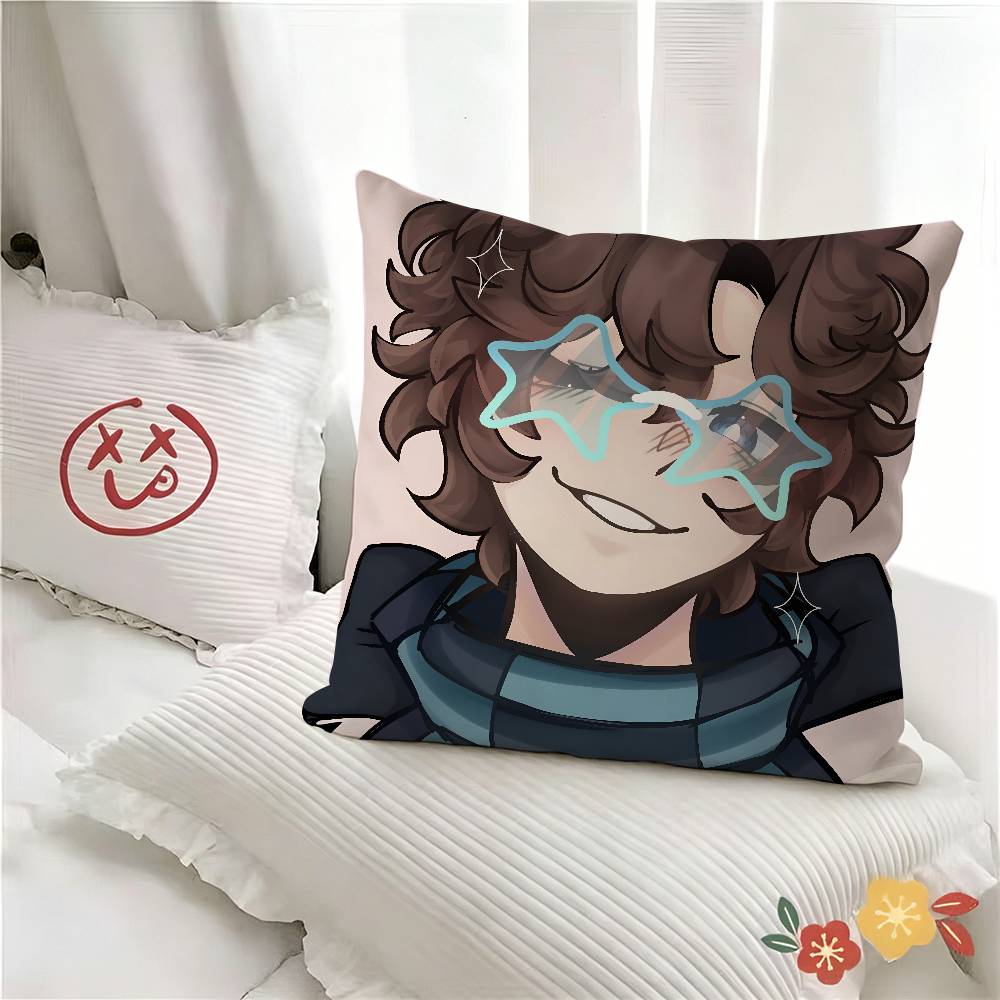 Pc MMrLololoshka JDH Laser Anime Pillow Case Fashion Square Pillowcase Bedroom Sofa Room Ins Decoration Leisure