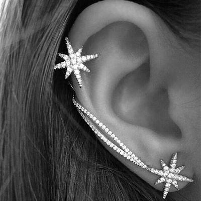 Boucles d'oreilles asymétriques en forme de flocon de neige pour femmes, bijoux tendance, exagérés, AVE