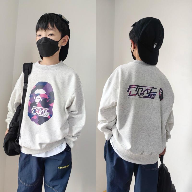

Boys Round Neck Sweatshirt, 2025 Autumn/Winter, Fashionable & Versatile Loose Fit for Middle & Big Kids 120cm