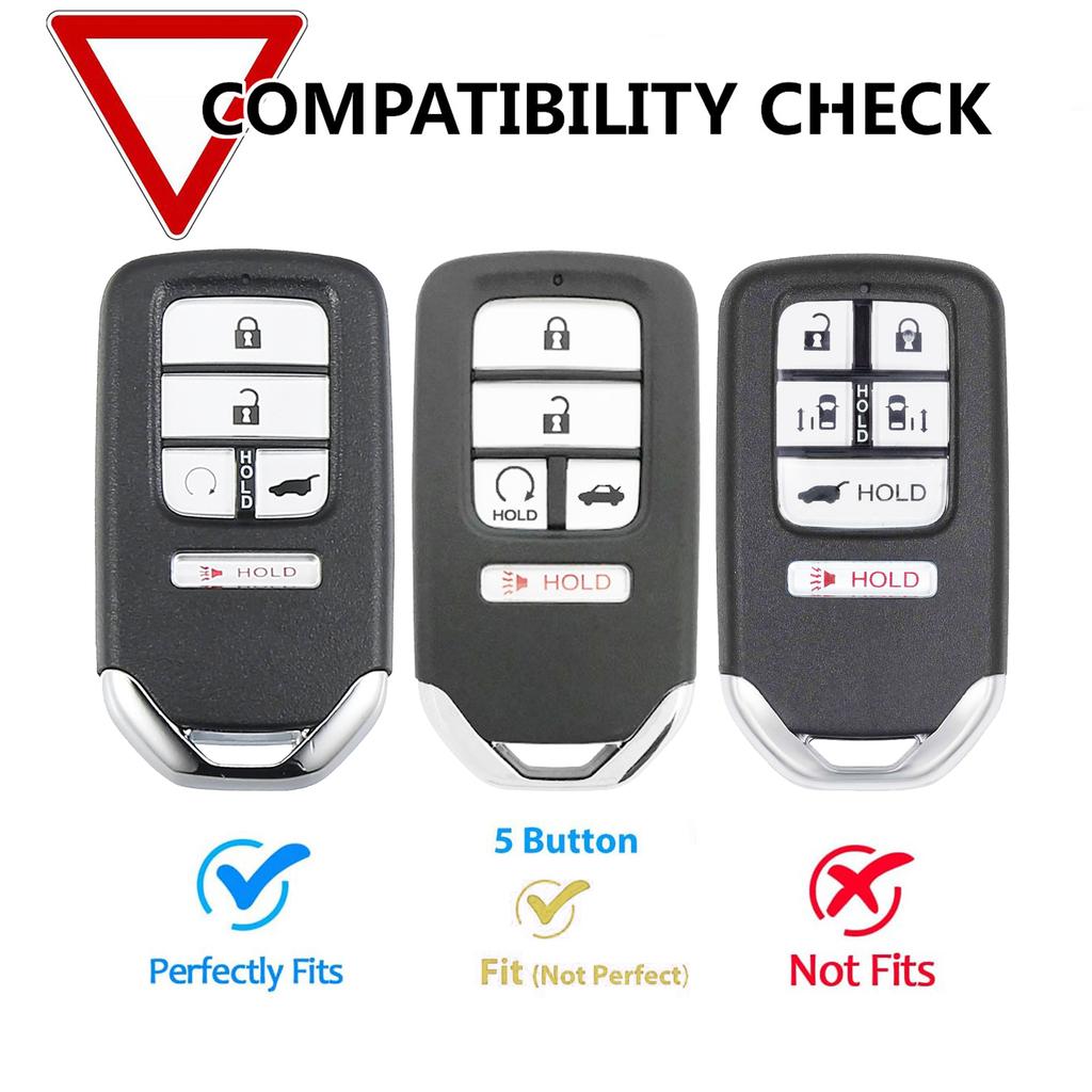5 Button Silicone Remote Key Ring Case Cover Shell Holder Protector For Honda Passport CRV Pilot Accord Civic HRV 2016-2021