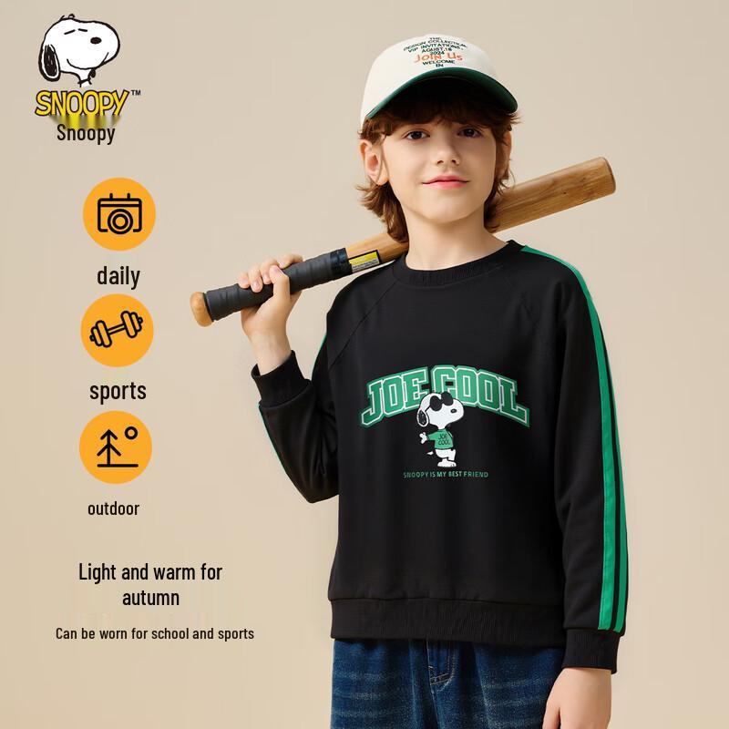 Snoopy Boys' Striped Sweatshirt