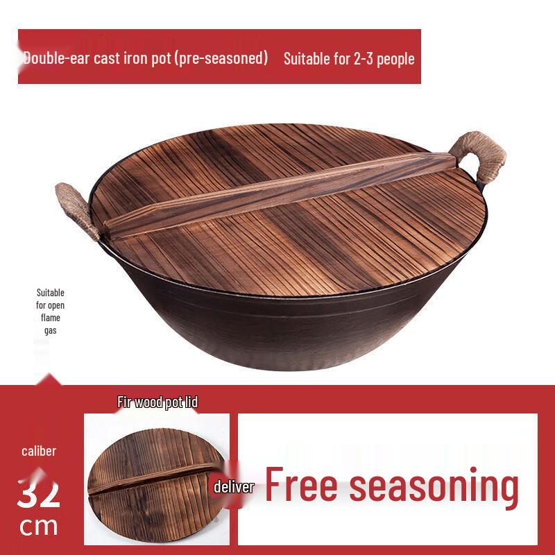 GOWKE Traditional Cast Iron Wok