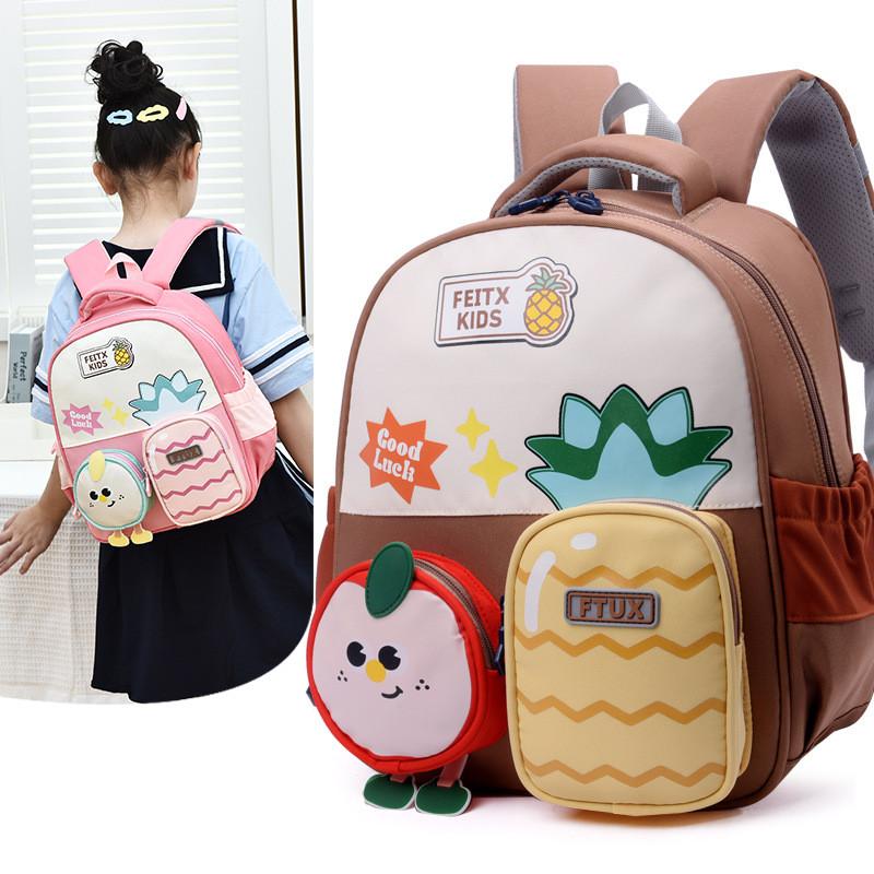 Childrens Oxford Cloth Backpack With Fruit Pineapple Pattern For Kindergarten Preschool