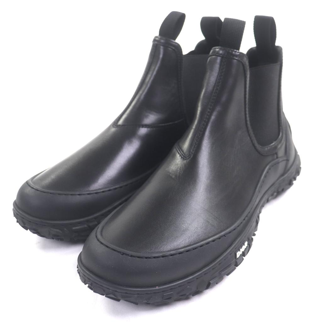 Excellent DIOR Short Boots B28 Black Leather Mens 41 Used