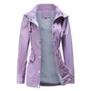 Neue Windjacke für Damen mit abnehmbarer Kapuze für Herbst und Winter in großen Größen