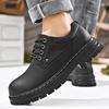 Men Handmade Shoes Waterproof Casual Leather Shoes Men's Shoes Genuine Leather Casual Outdoor Work Shoes