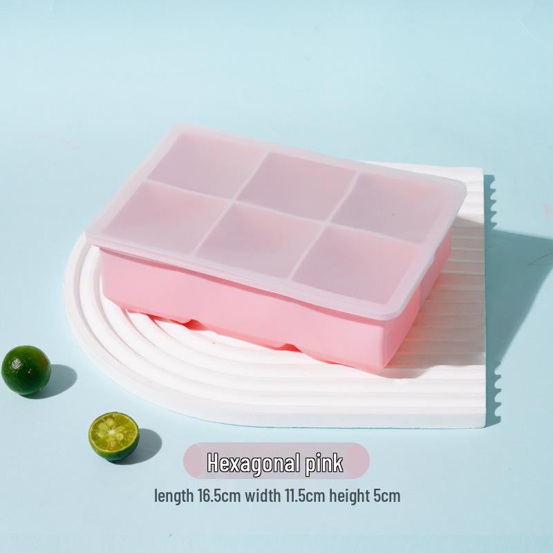 Square Silicone Ice Cube Tray with Lid - Small, Food-Grade Kitchen Ice Mold