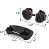 Adjustable Dumbbells 24kg / 52.5-pound Short Barbell Quick Choice for Home Gym Workouts