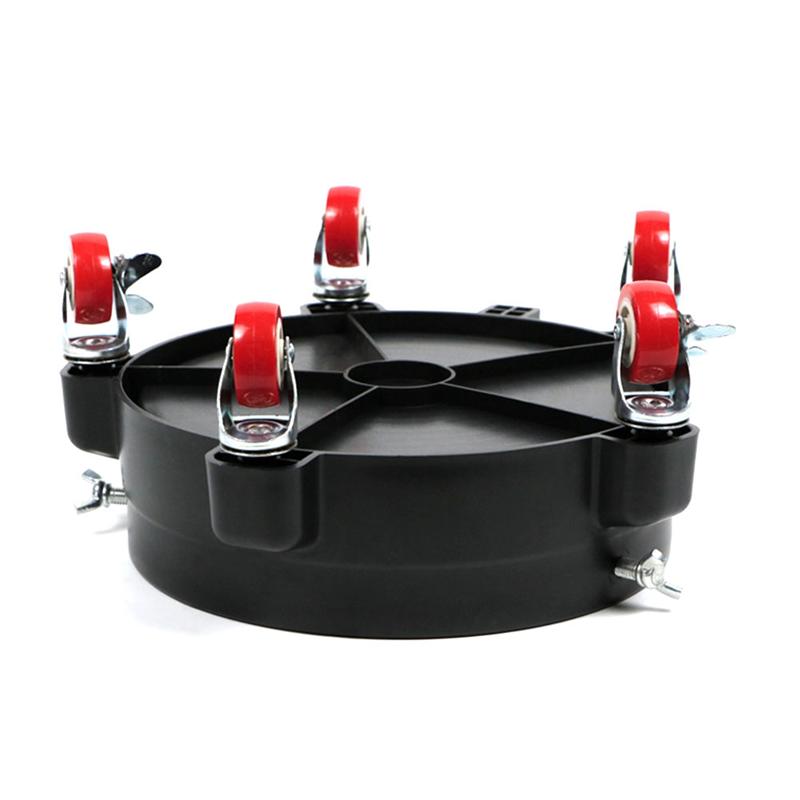 F9-11.5 Inch Bucket Dolly Easy Push Removable Rolling Bucket Dolly 5 Roll Swivel Casters To Move 360 Degree Turning Black