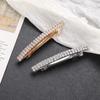 Korean Rhinestone Hair Accessories: Fashionable Double Row Spring Clip Duckbill Hairpin