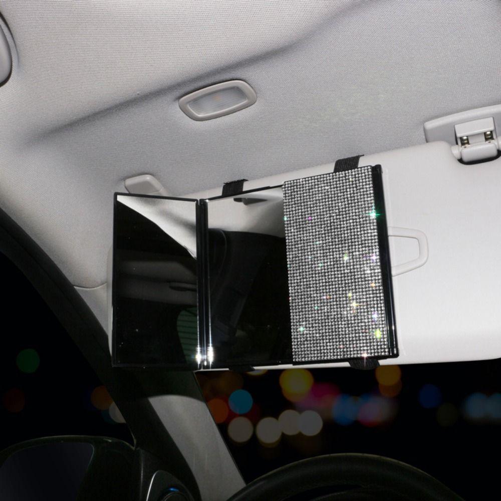 Foldable Sun Visor Cosmetic Mirror Ultra-thin Car Makeup Mirror  Decorative