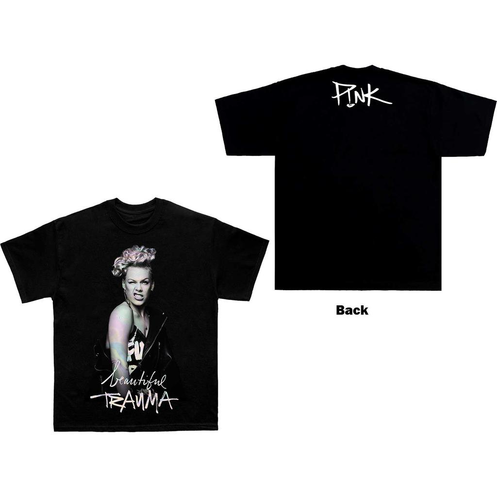 Pink T-Shirt Wink (Back Print) OFFICIAL NEW