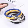 Woven Rope 1 Piece Women Men Gift PU Leather Magnetic Clasp Bracelet Fashion Accessories Jewelry