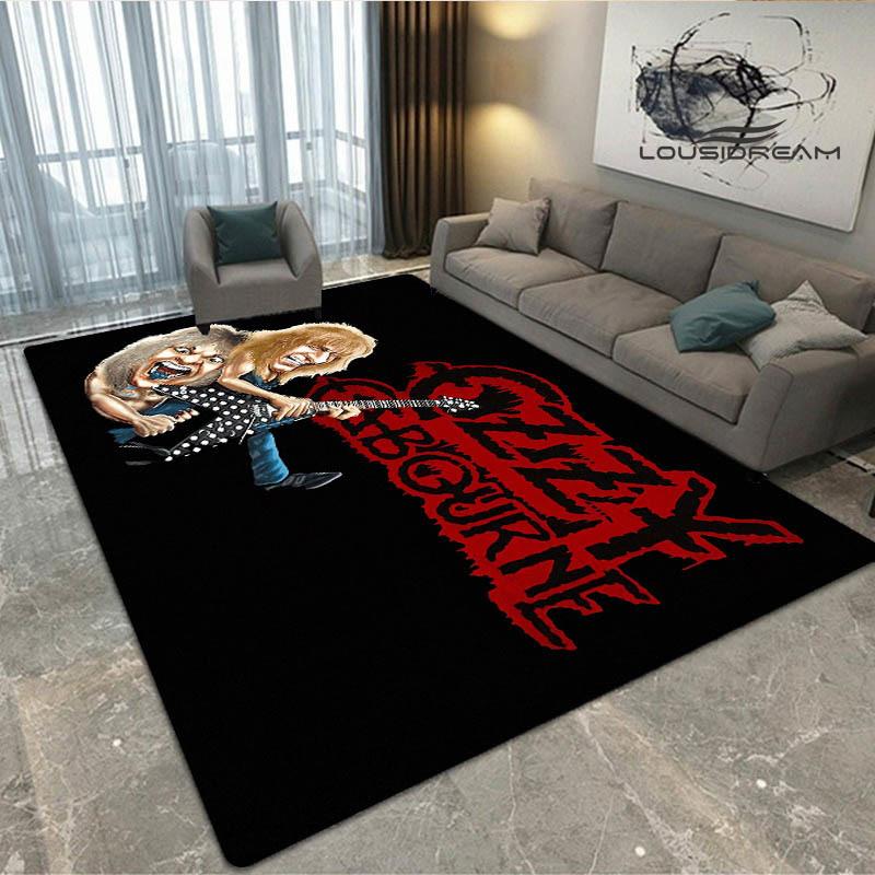 Tappeto stampato Ozzy Osbourne Soggiorno camera da letto tappeti antiscivolo Tappetino yoga zerbino Tappeto da esterno tappeto kawaii regalo di compleanno