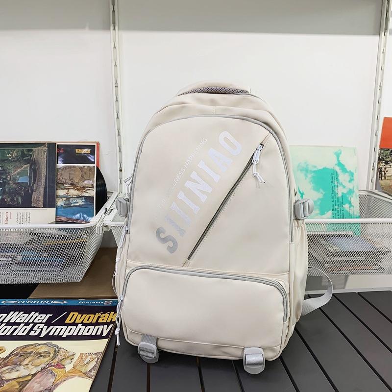 

Студенческая сумка Женский Рюкзак для учащихся средней школы Мужской белый