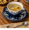 Tazza e Sottotazza da Caffè in Porcellana Cinese Retro Blu e Bianca Jialan - Regalo Ideale per la Festa dell'Insegnante