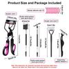 MAYCREATE® Eyelash Curlers Kit, Set of 5Pcs Makeup Tools, Includes Eyelash Curlers with 10 Silicone Refills Pads, Dual Head Eyebrow Brush, Eyelash