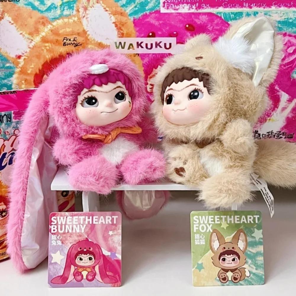 Offizieller Trendiger Spiel Blind Box Plüsch Anhänger Wakuku Fuchs Hase Unfug Tagebuch Serie Mädchen Geschenk Niedliches Ornament Mystery Box