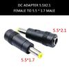 Portable Laptops Charging Adapter DC5.5x2.1mm To DC5.5x1.7mm Charging Converter Head Power Conversion Adapter Black